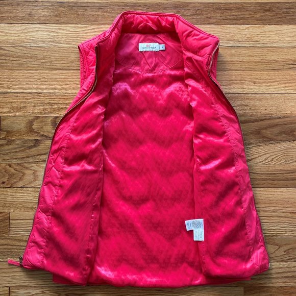 Vineyard Vines Ladies Pink Puffer Vest Size Small - Picture 3 of 7
